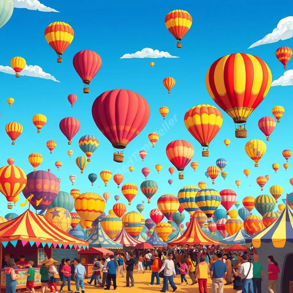 Colorful balloon festival where children learn teamwork and problem-solving.